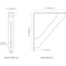 Ekena Millwork Traditional Wrought Iron Bracket, (Single center brace), Antiqued Silver 1 1/2"W x 10"D x 12"H BKTM01X10X12STRASV - alternate 6